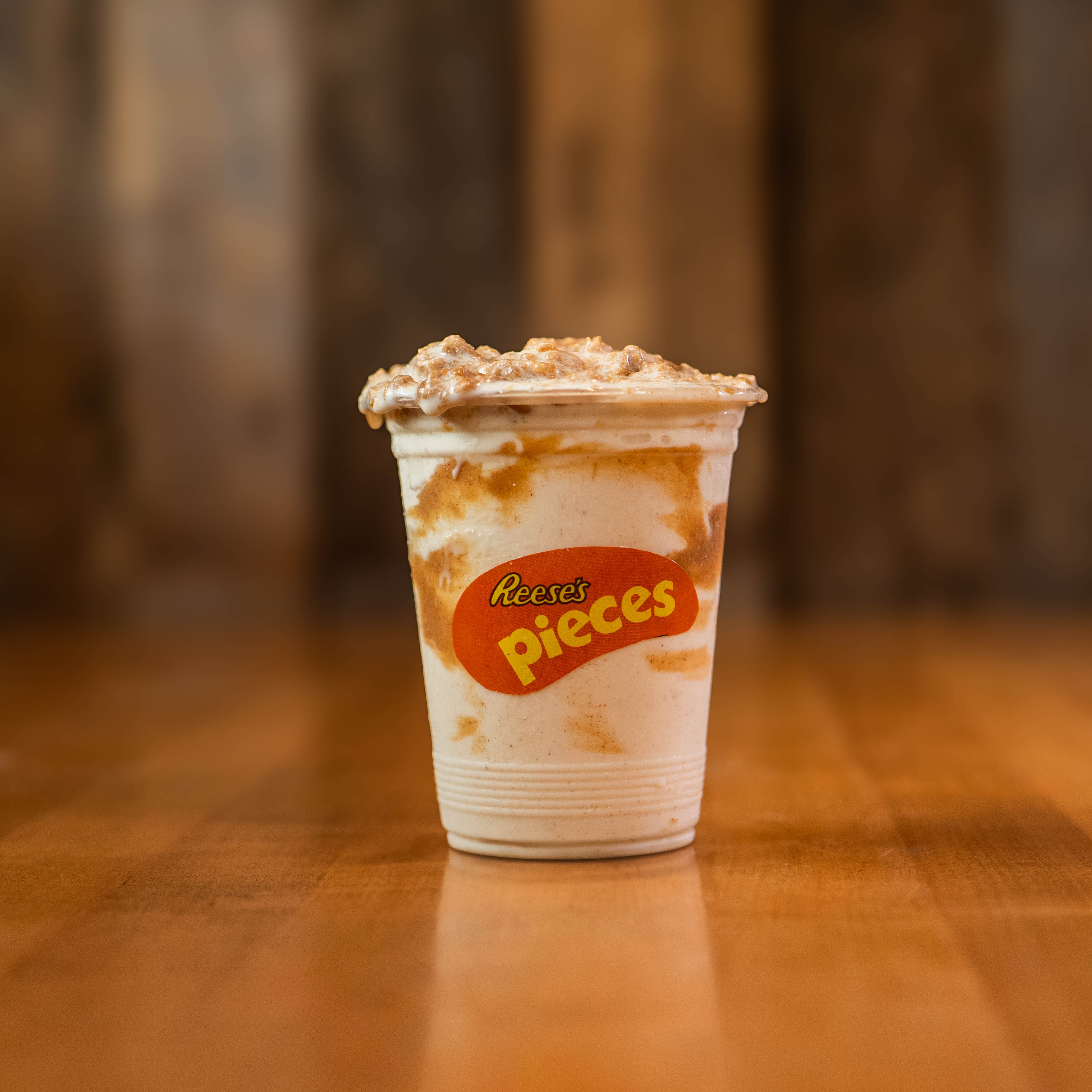 Reese Blizzy - Real vanilla ice cream blended with Reese peanut b...